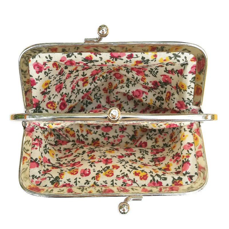 Sanxiner Cute Floral Buckle Coin Purses Vintage Pouch Kiss-lock Change Purse Wallets - Image 2